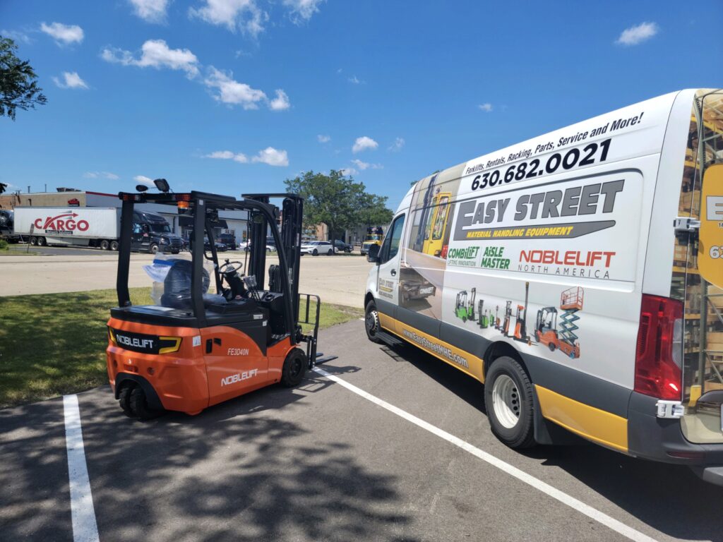 Easy Street Van and Noblelift forklift